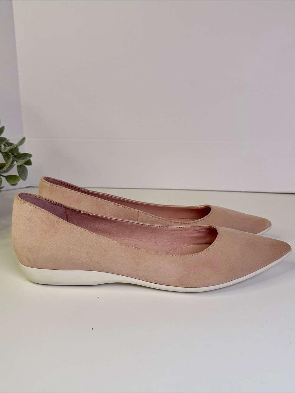 Sarto by Franco Sarto Adexie City Ballet Flats Blush Pink Suede Women's Size 10 - Picture 7 of 16